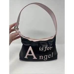 Y2K A for Angel Monogram Shoulder Purse - Pink & Black Purse 2000s